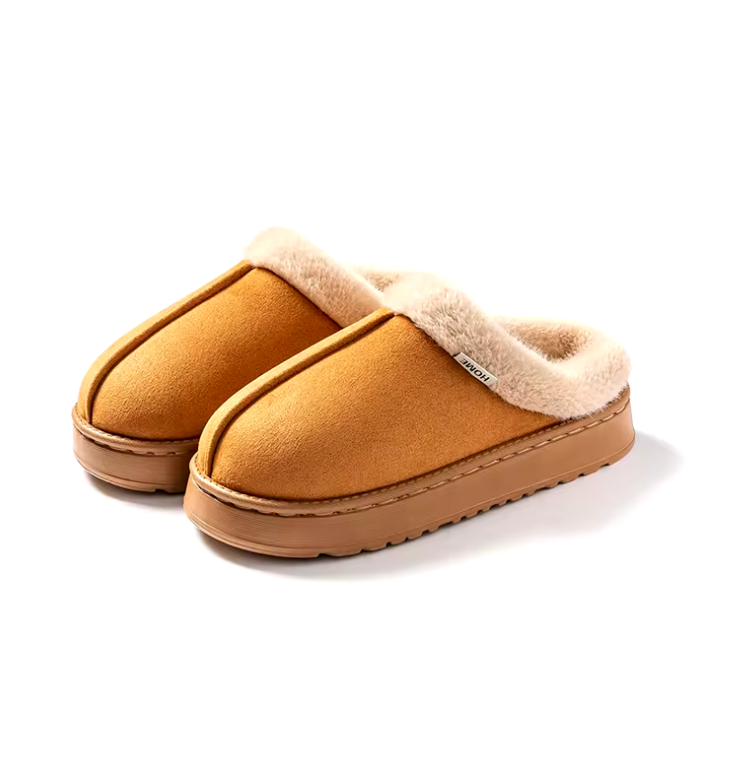 Shearling-Lined House Slippers