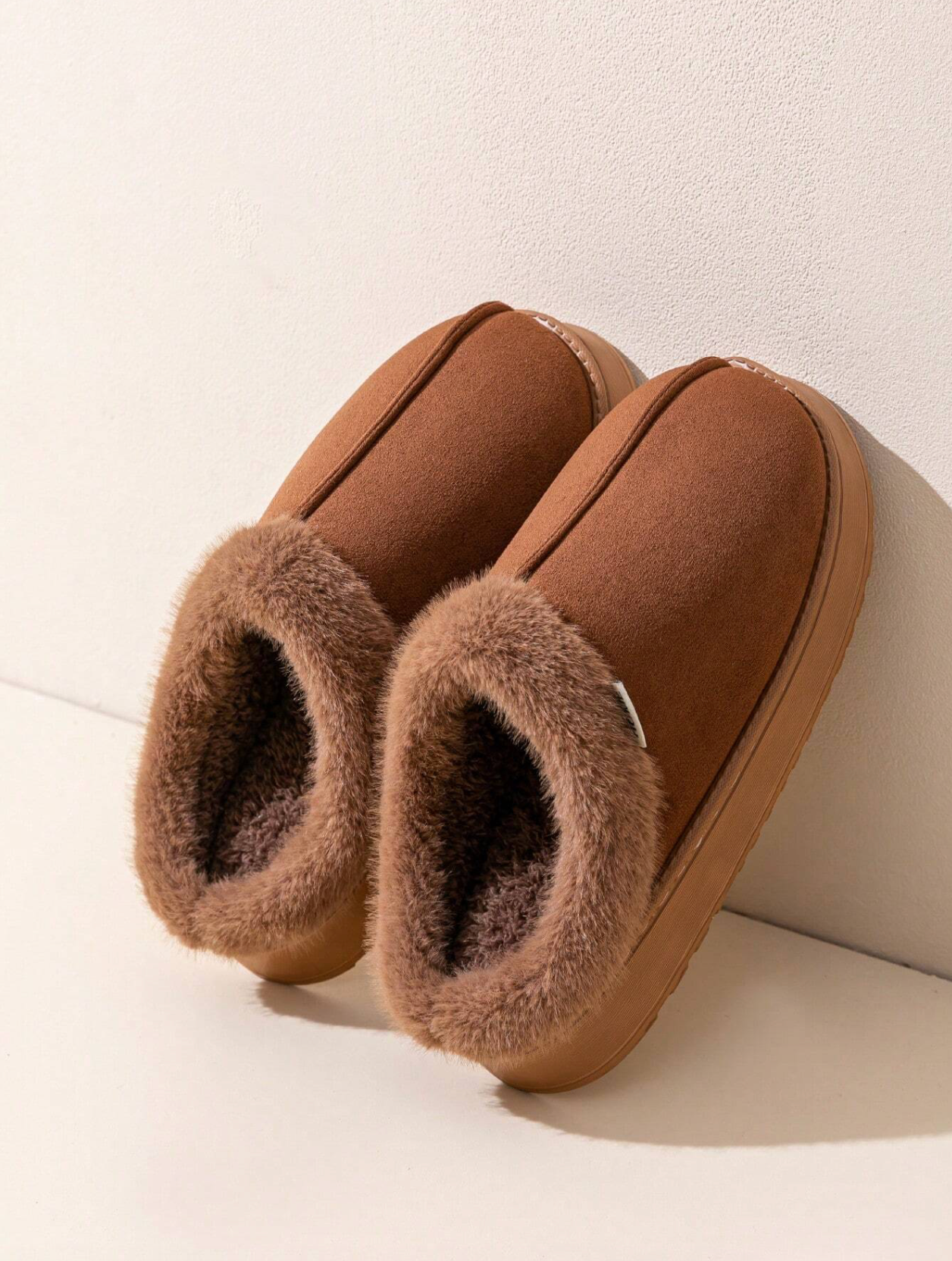 Shearling-Lined House Slippers